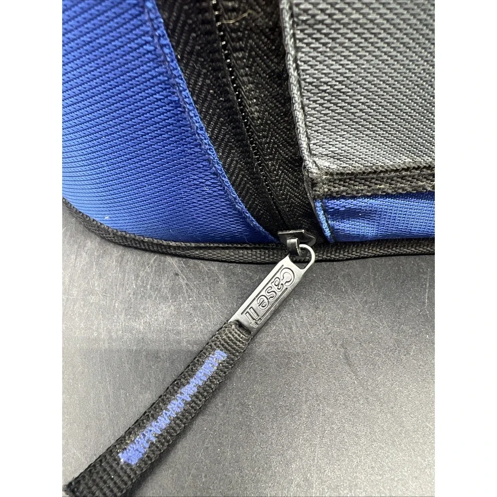 Case-It Blue Zipper Binder 3-Inch Capacity with 5-Tab Expanding File